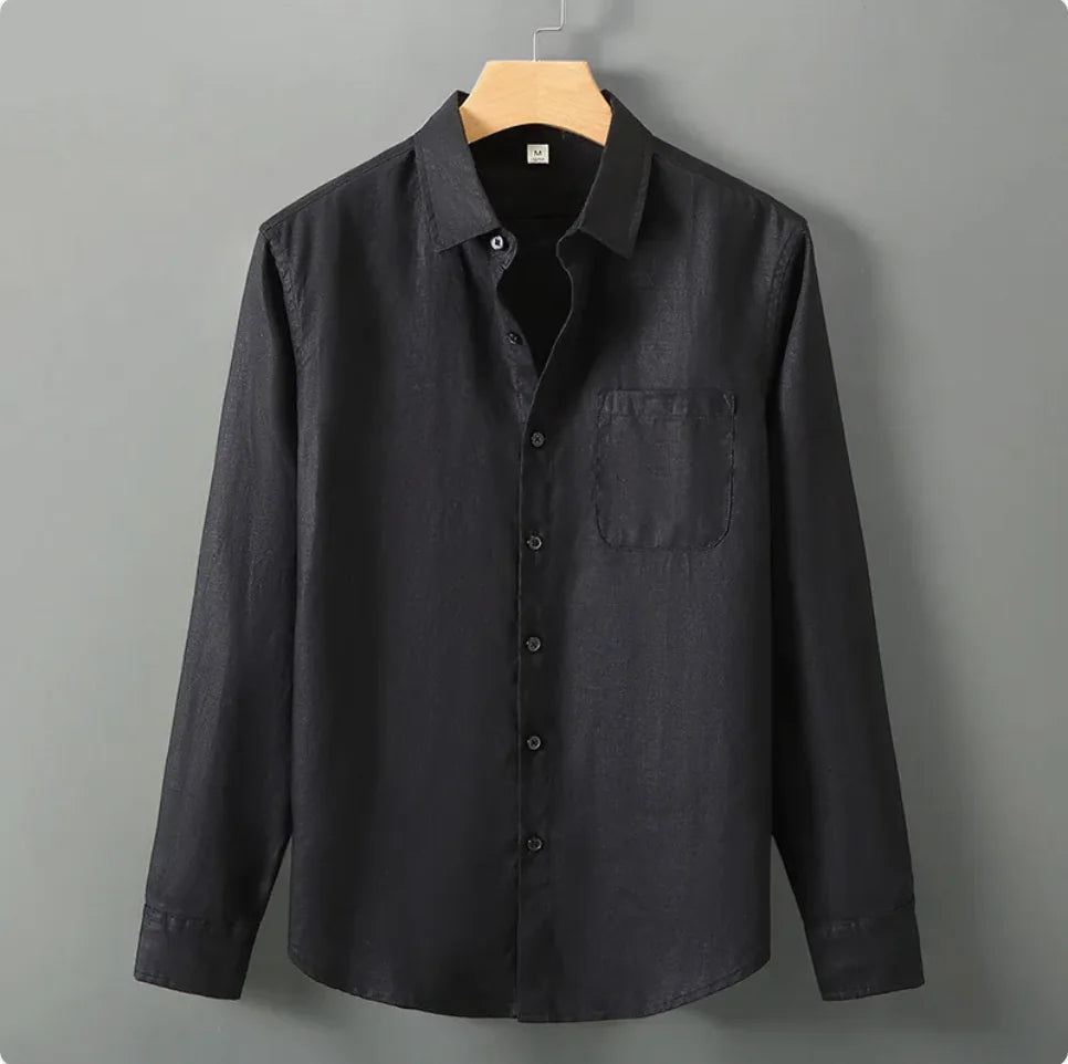 Vecchio Long-Sleeve Linen Shirt