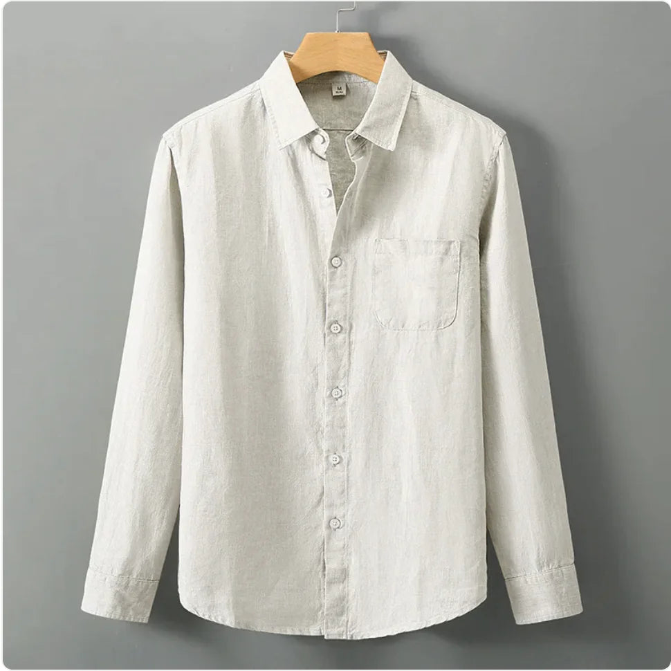 Vecchio Long-Sleeve Linen Shirt