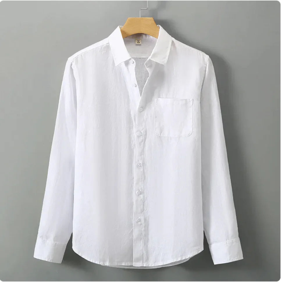 Vecchio Long-Sleeve Linen Shirt