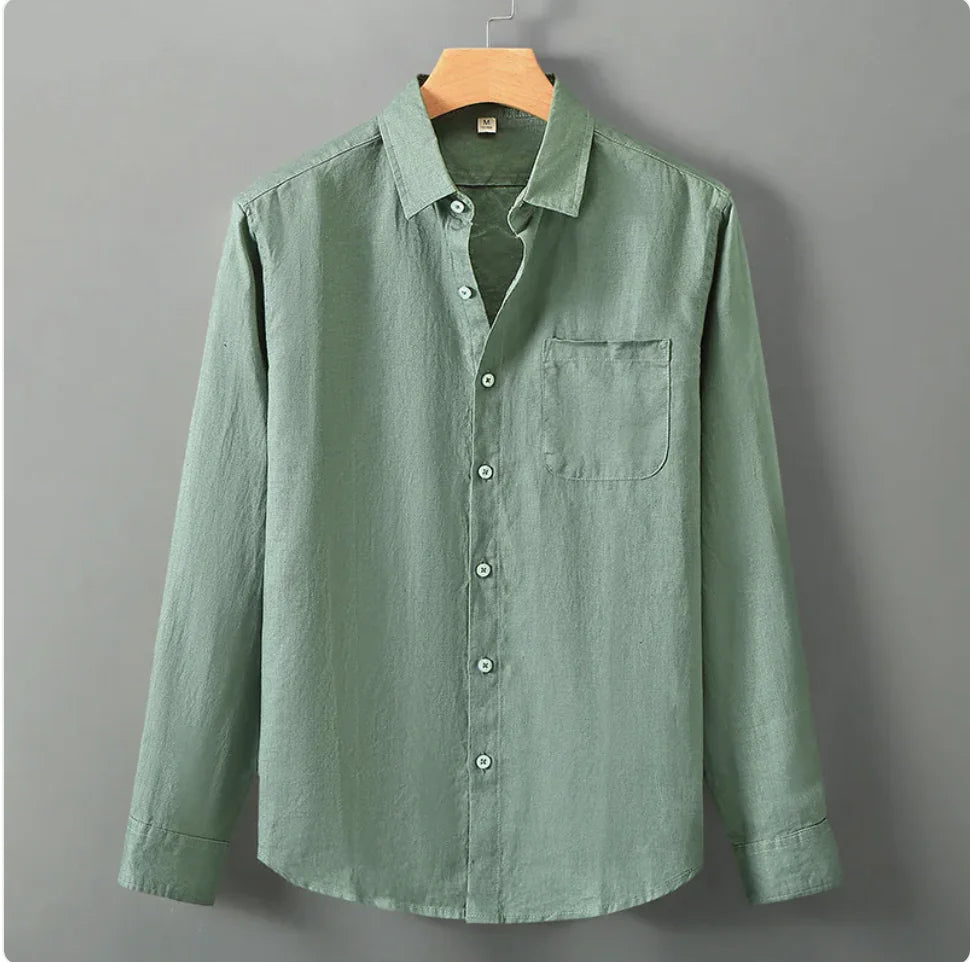 Vecchio Long-Sleeve Linen Shirt