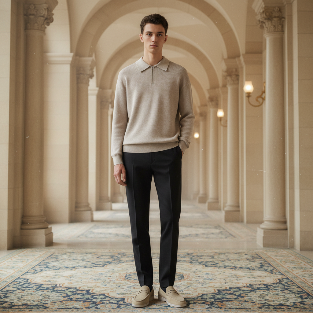 Vecchio Polo Knit Sweater