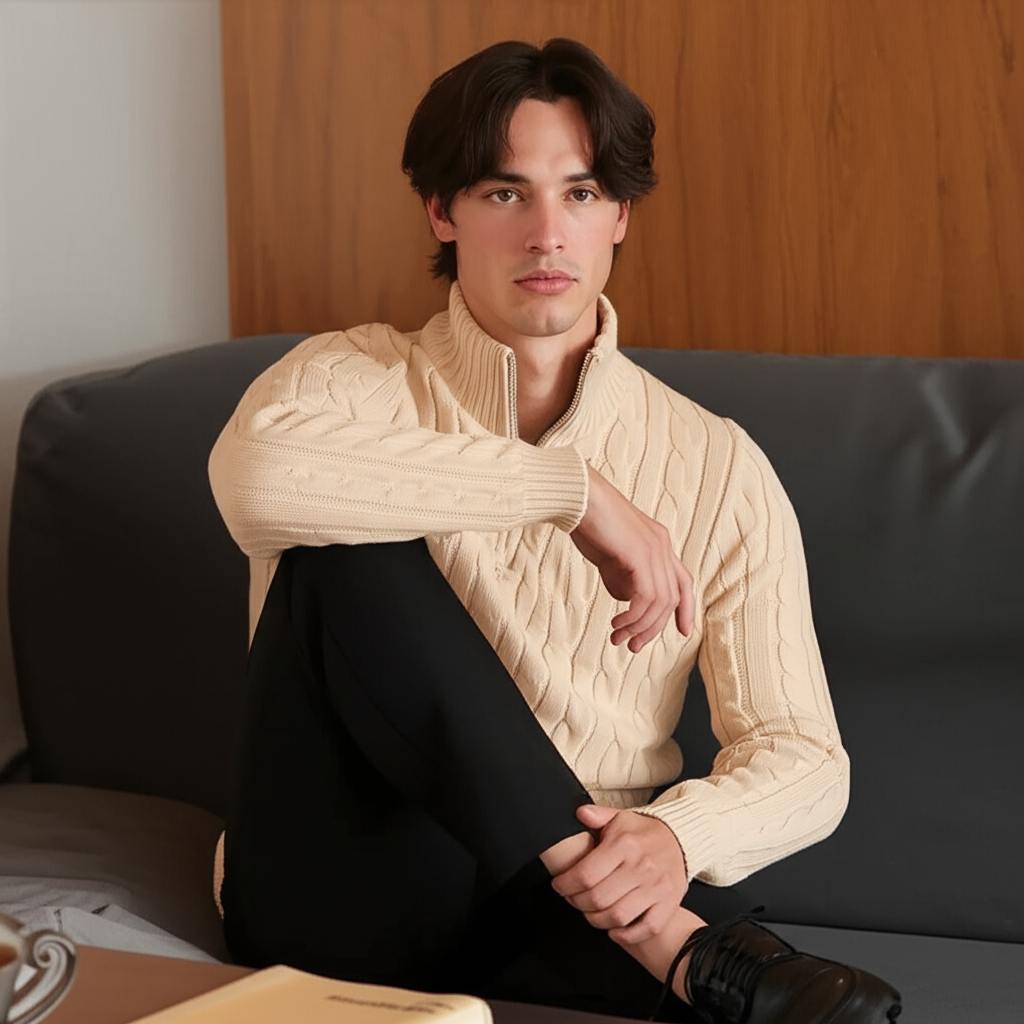 Vecchio Zip Knit Pullover